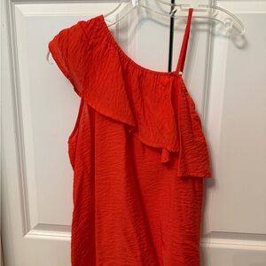 Elegant One-Shoulder Red top